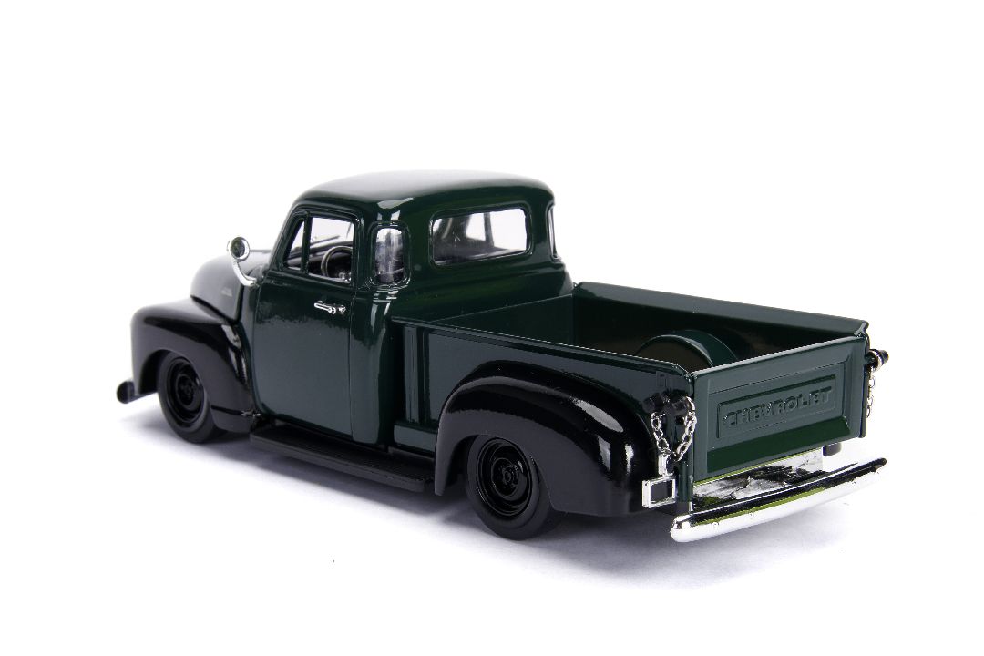 Jada 1/24 "Just Trucks" 1953 Chevy Pickup W/Rack - Dark Green - Click Image to Close