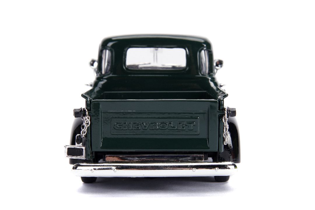 Jada 1/24 "Just Trucks" 1953 Chevy Pickup W/Rack - Dark Green - Click Image to Close