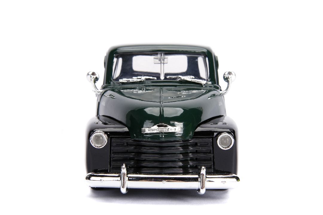 Jada 1/24 "Just Trucks" 1953 Chevy Pickup W/Rack - Dark Green - Click Image to Close