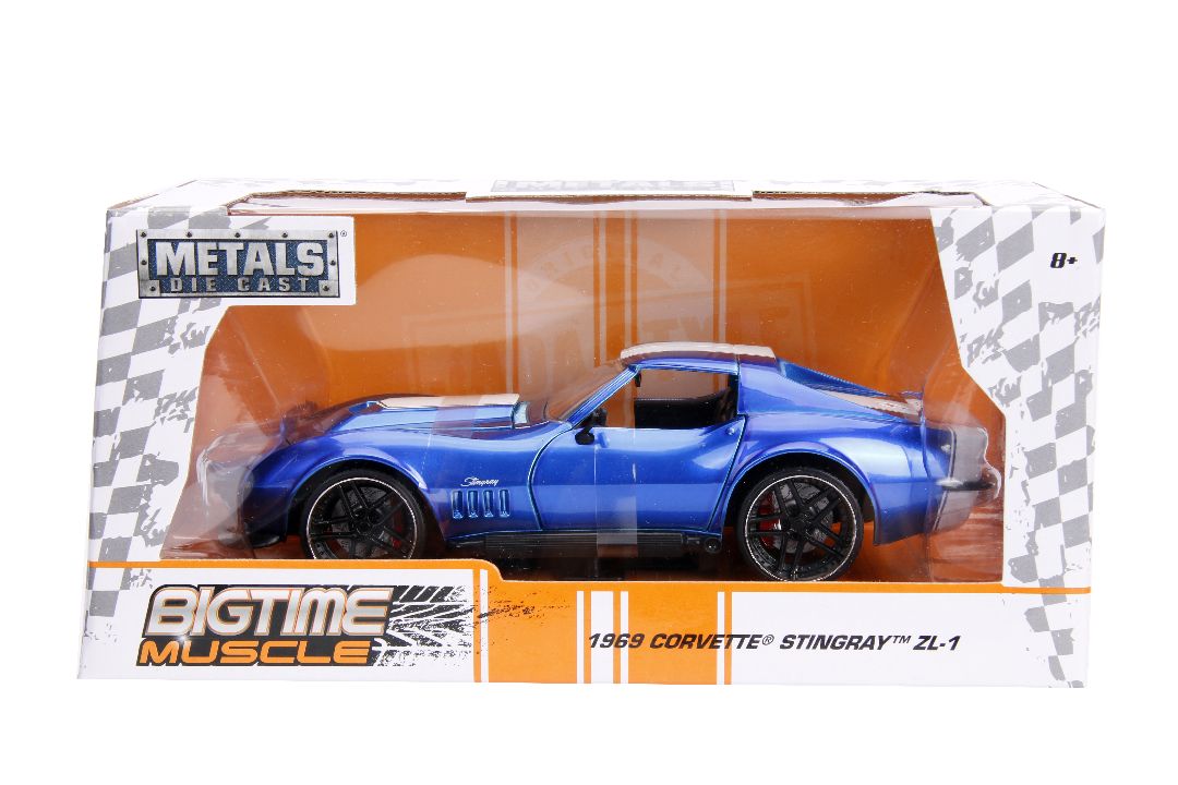 Jada 1/24 "BIG TIME Muscle" 1969 Corvette Stingray - Click Image to Close