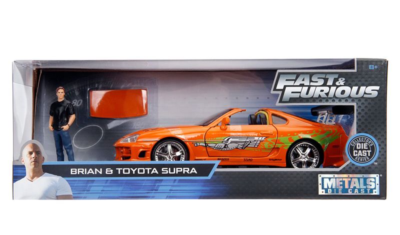 Jada 1/24 "Fast & Furious" Brian's Toyota Supra w/Brian Figure