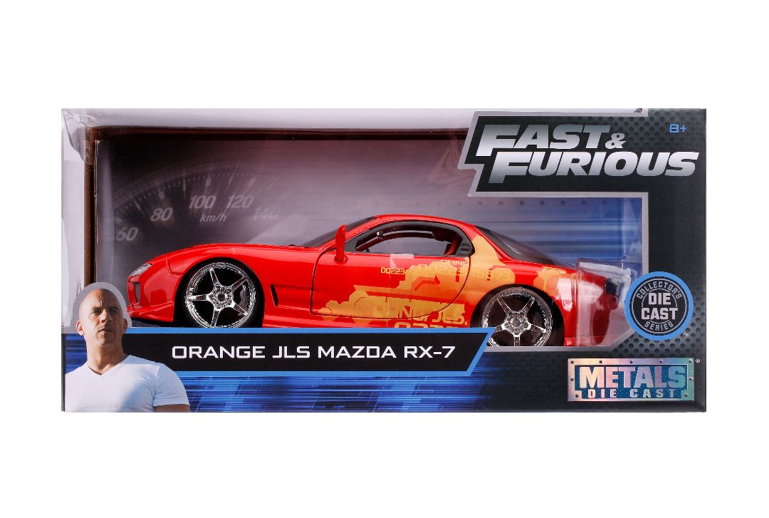 Jada 1/24 "Fast & Furious" Orange Julius' Mazda RX-7 - Click Image to Close