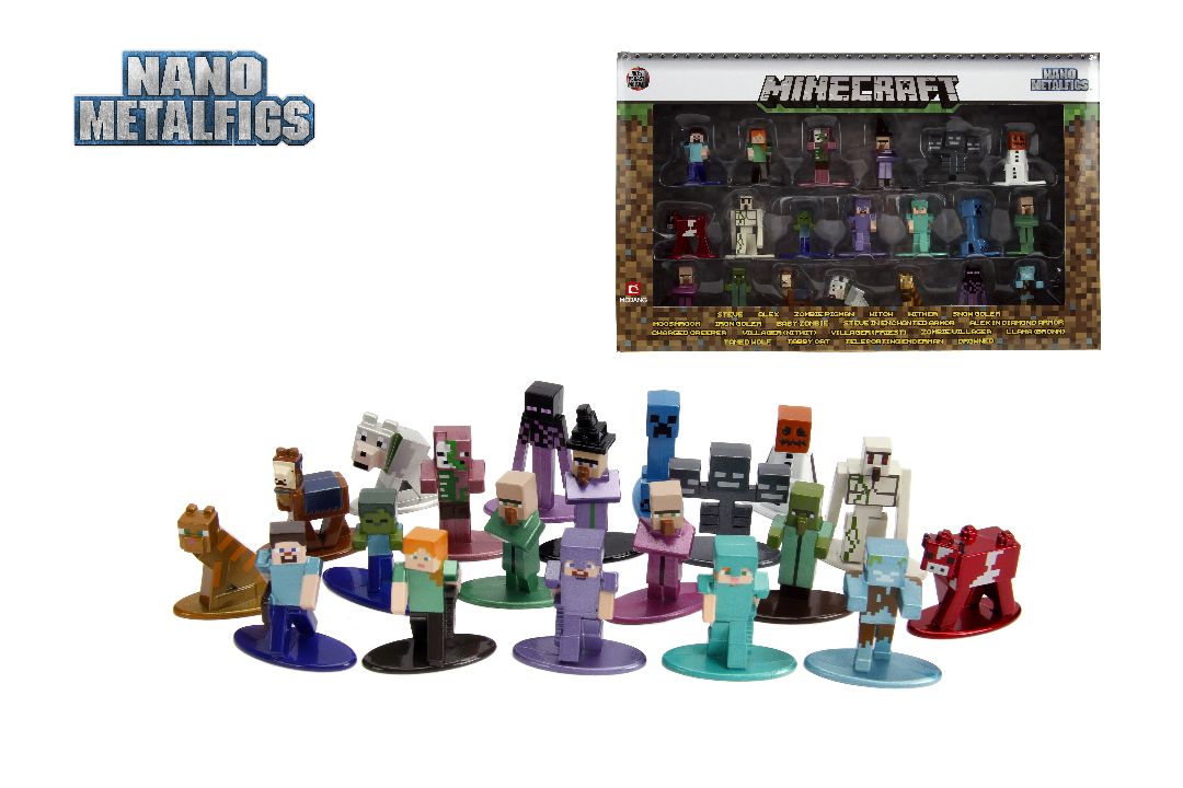 Jada 1.65" Nano Metalfigs Minecraft : 20-Pack W2 - Click Image to Close