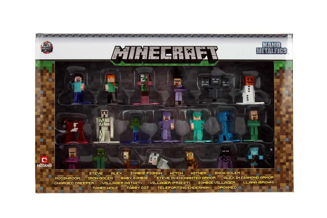 Jada 1.65" Nano Metalfigs Minecraft : 20-Pack W2 - Click Image to Close