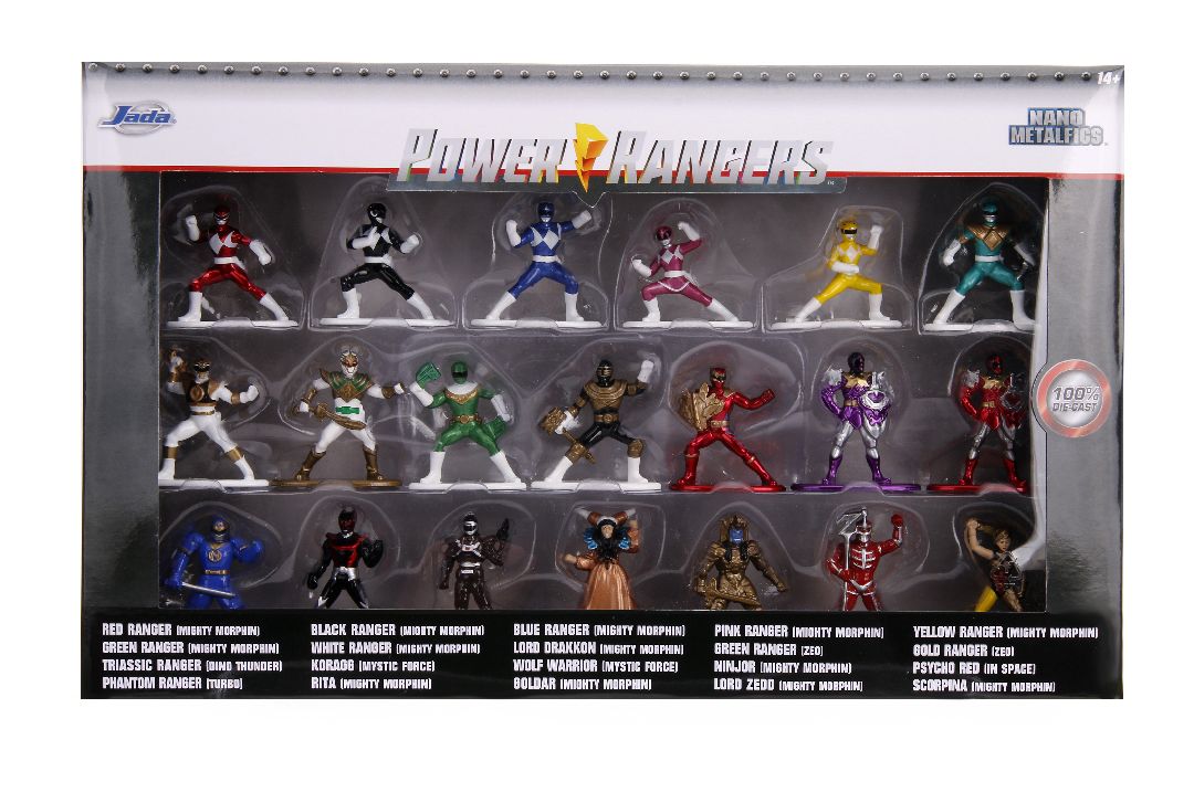 Jada 1.65" Nano Metalfigs Power Rangers : 20-Pack W1 - Click Image to Close