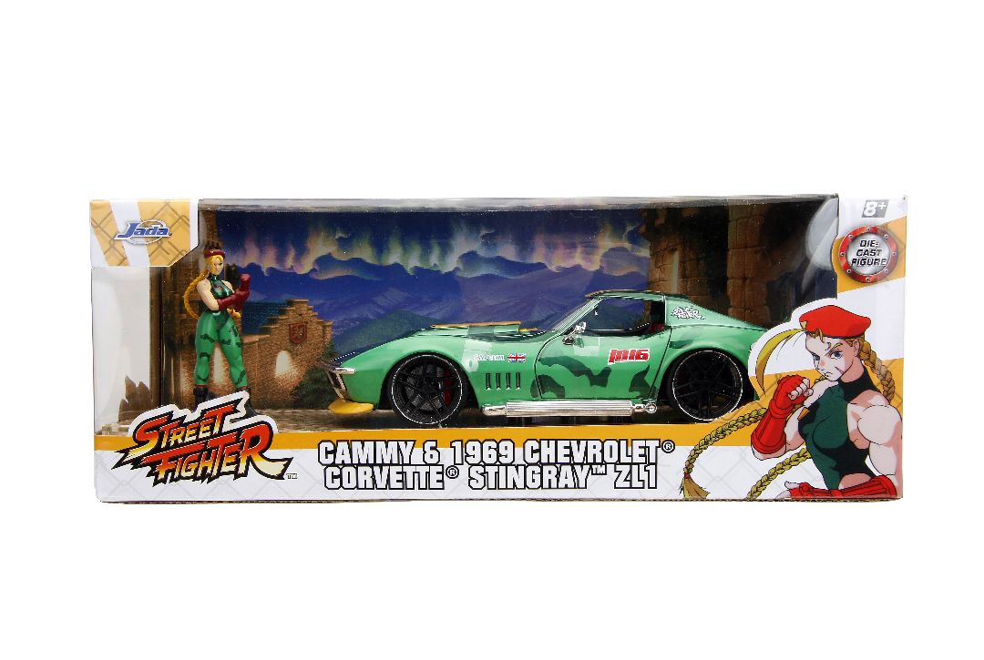 Jada 1/24 "Hollywood Rides" Street Fighter 1969 Stingray W/Cammy