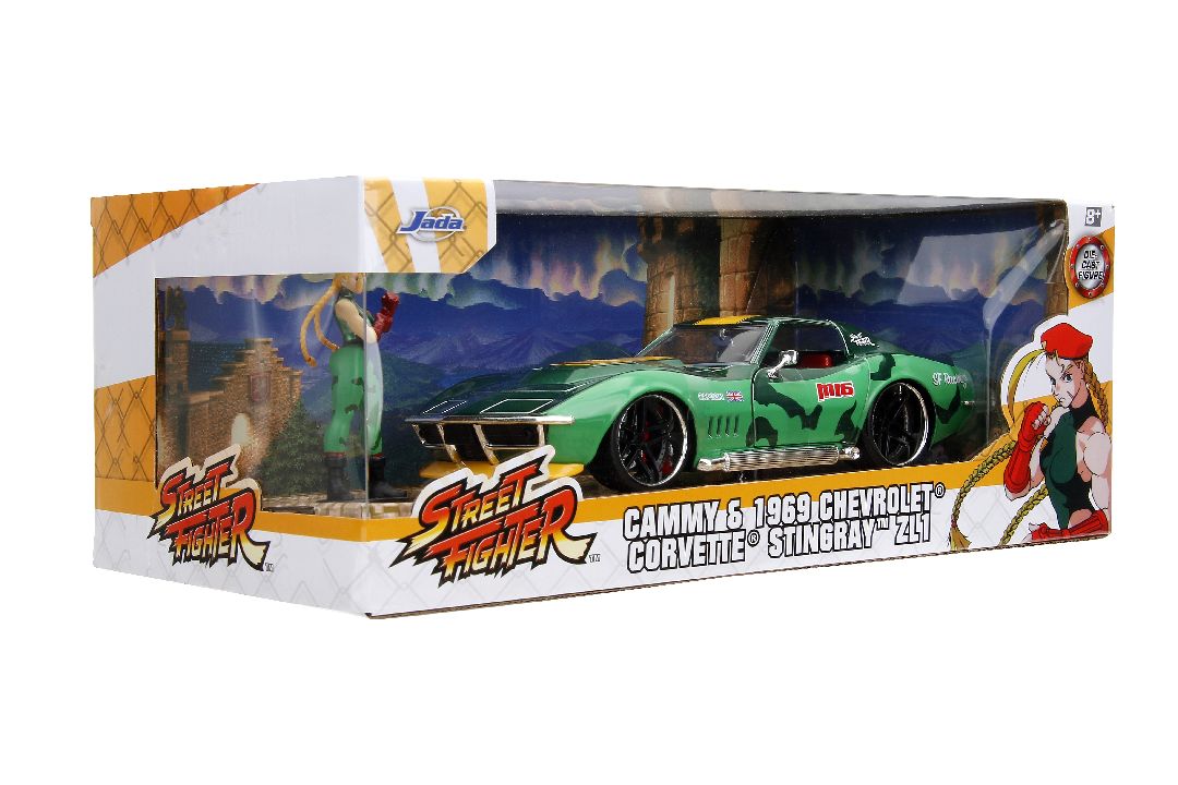 Jada 1/24 "Hollywood Rides" Street Fighter 1969 Stingray W/Cammy - Click Image to Close