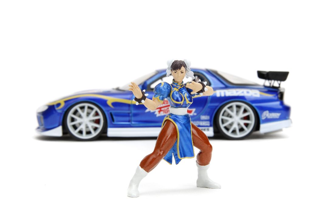 Jada 1/24 "Hollywood Rides" Street Fighter 1993 Rx-7 W/Chun-Li - Click Image to Close