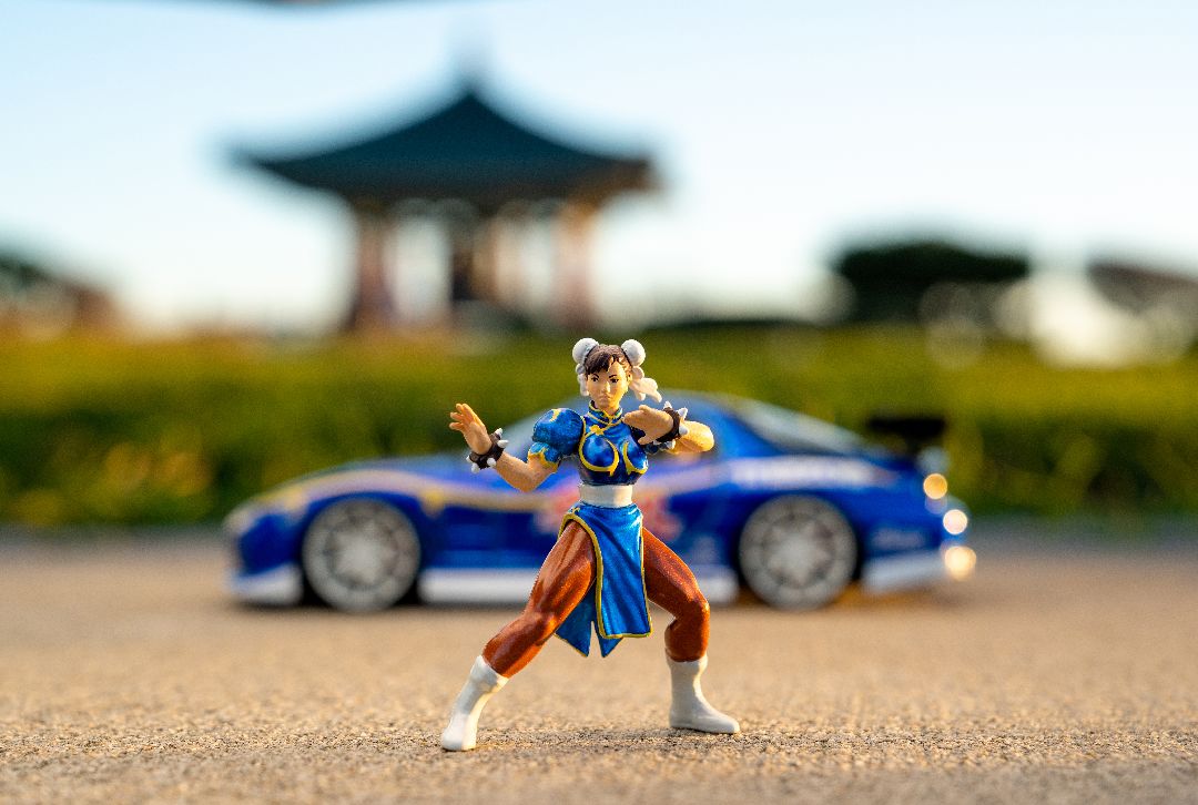 Jada 1/24 "Hollywood Rides" Street Fighter 1993 Rx-7 W/Chun-Li