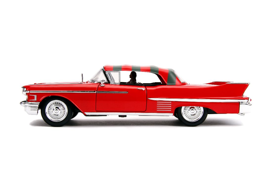 Jada 1/24 "Hollywood Rides" 1958 Cadillac Series 62 w/ Freddy