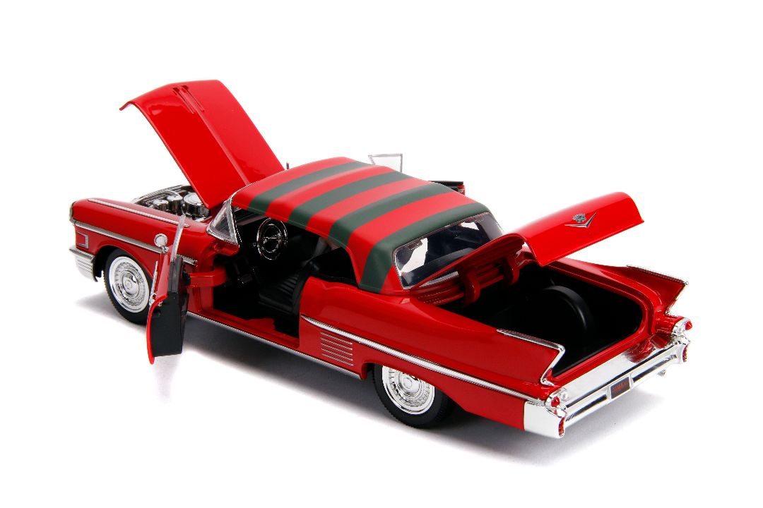 Jada 1/24 "Hollywood Rides" 1958 Cadillac Series 62 w/ Freddy