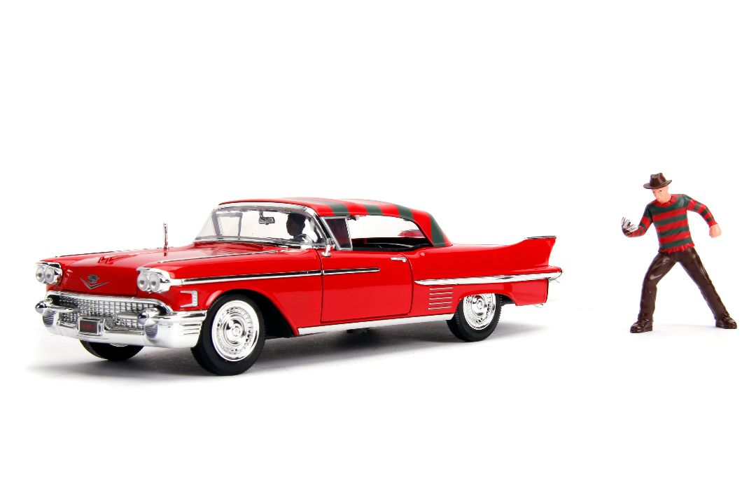 Jada 1/24 "Hollywood Rides" 1958 Cadillac Series 62 w/ Freddy