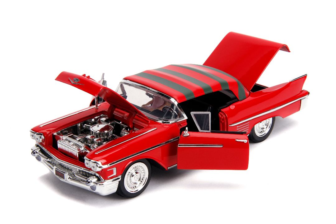 Jada 1/24 "Hollywood Rides" 1958 Cadillac Series 62 w/ Freddy