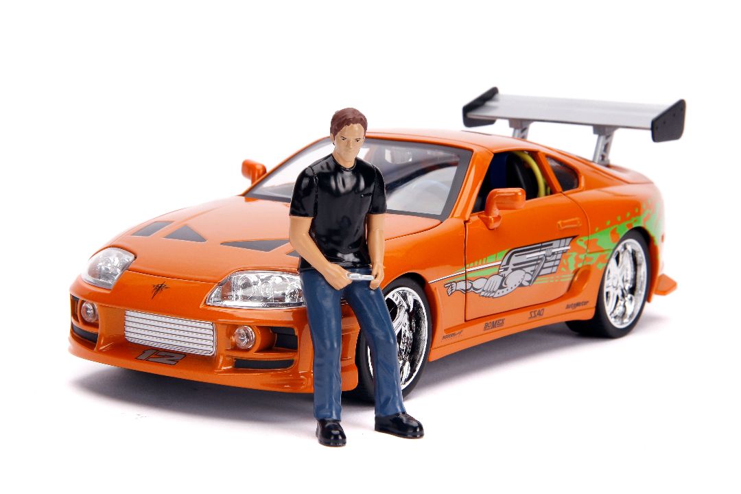 Jada 1/18 "Fast & Furious" Brian's Toyota Supra w/Light & figure - Click Image to Close