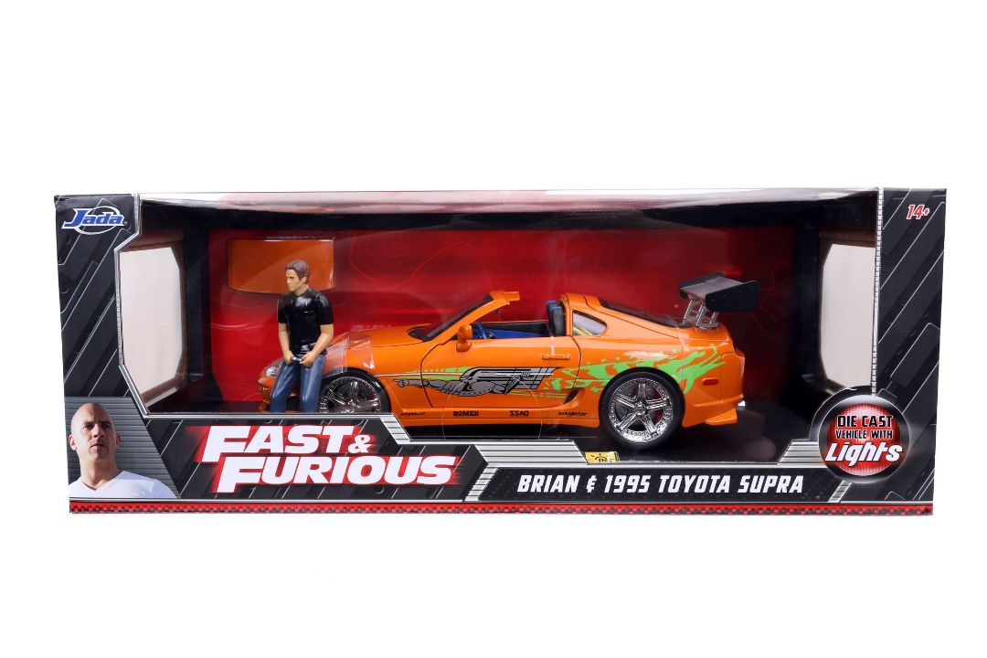 Jada 1/18 "Fast & Furious" Brian's Toyota Supra w/Light & figure