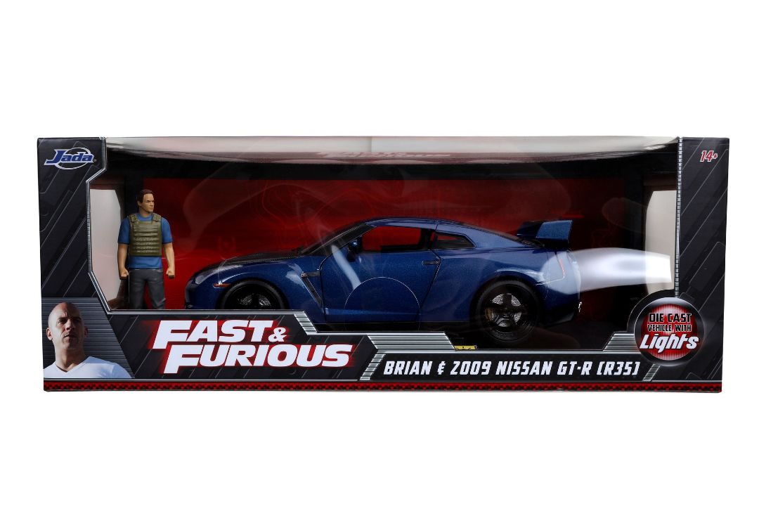 Jada 1/18 "Fast & Furious" Brian's Nissan GT-R (R35) w/figure