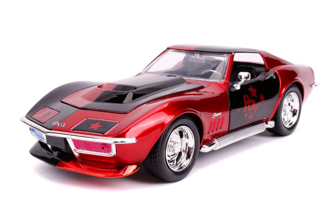 Jada 1/24 "Hollywood Rides" 1969 Corvette Stingray Harley Quinn