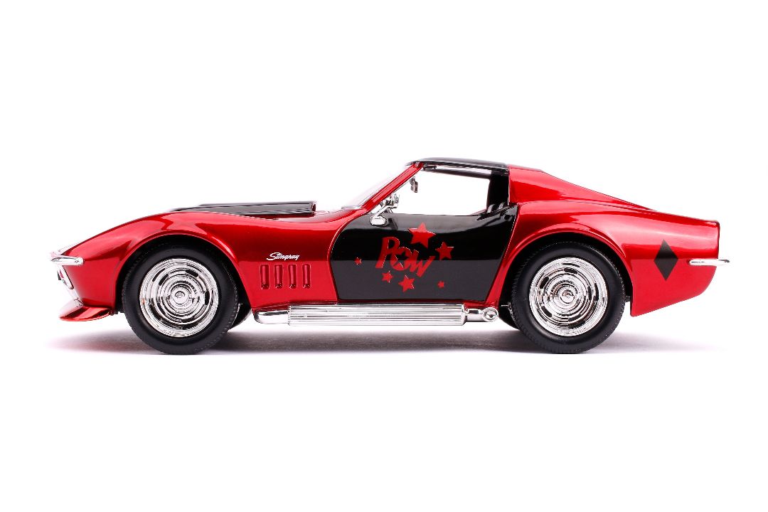 Jada 1/24 "Hollywood Rides" 1969 Corvette Stingray Harley Quinn - Click Image to Close