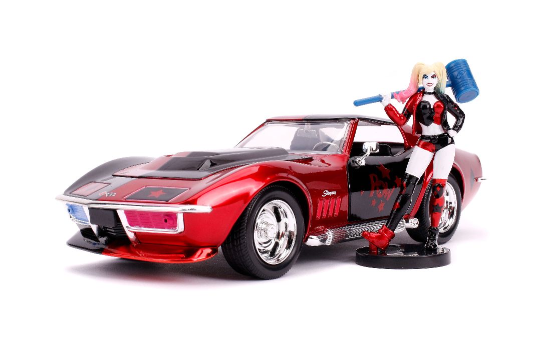 Jada 1/24 "Hollywood Rides" 1969 Corvette Stingray Harley Quinn - Click Image to Close