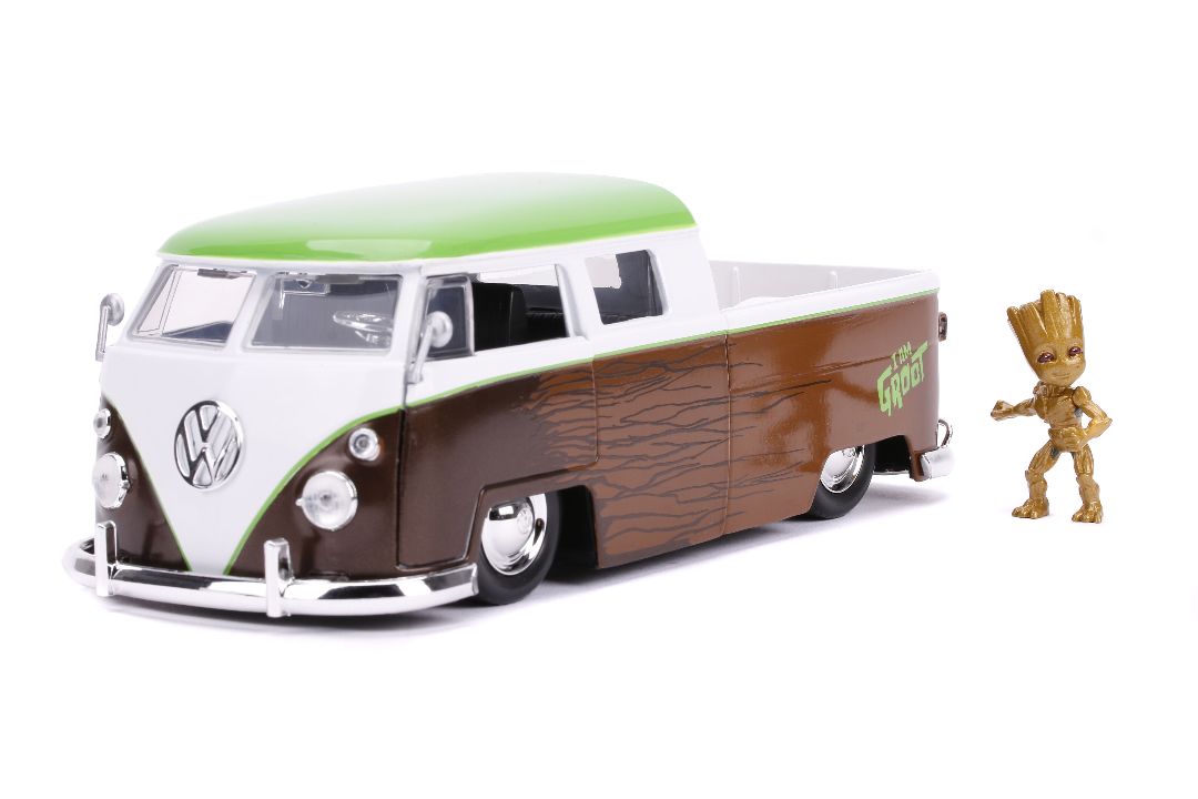 Jada 1/24 "Hollywood Rides" 1963 VW Bus with Groot - Click Image to Close