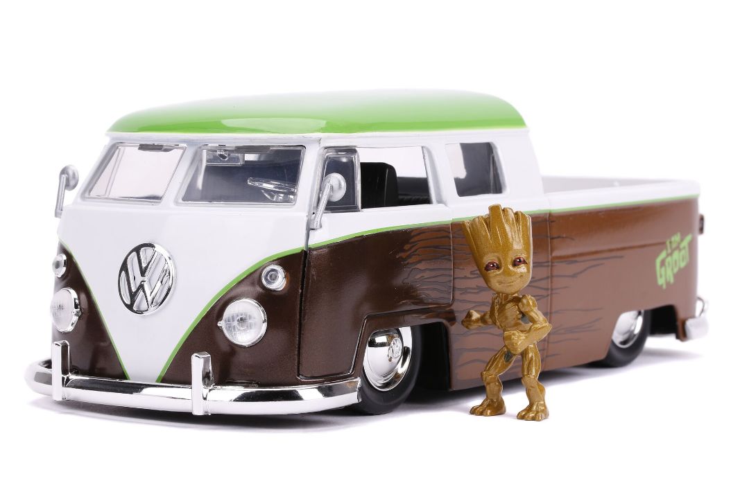 Jada 1/24 "Hollywood Rides" 1963 VW Bus with Groot - Click Image to Close