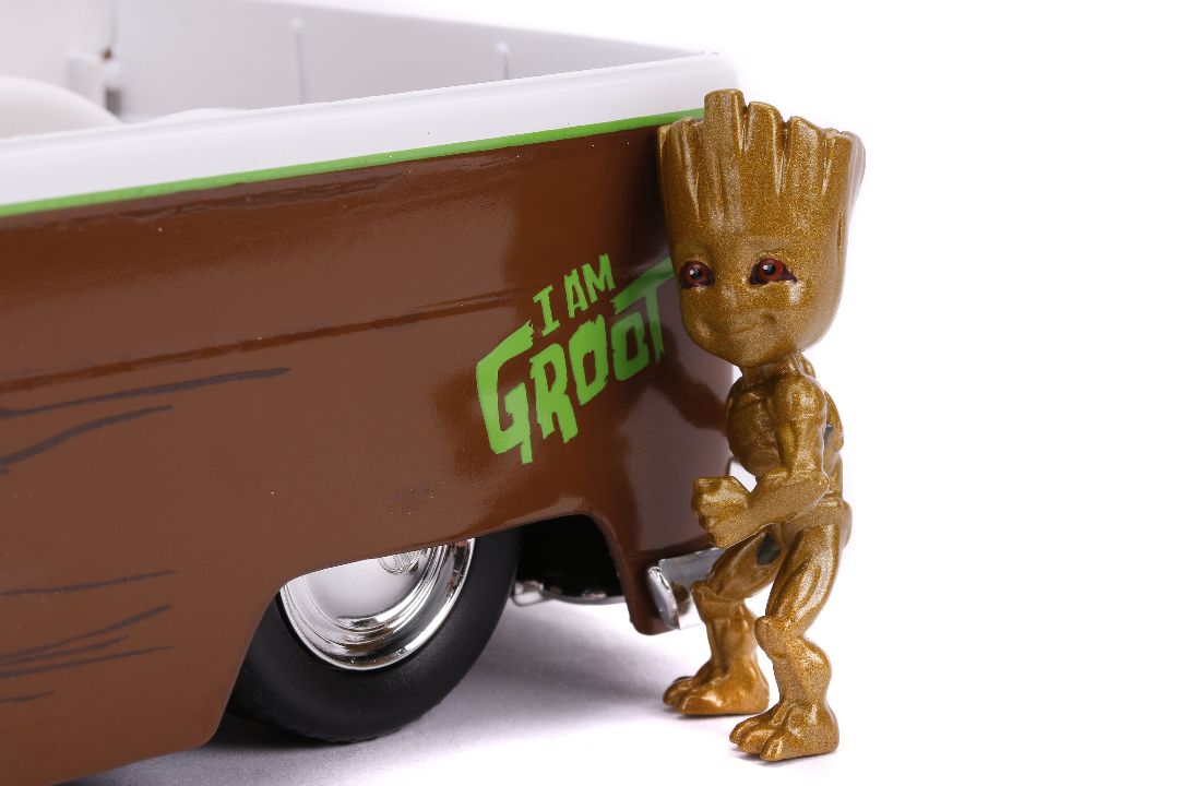 Jada 1/24 "Hollywood Rides" 1963 VW Bus with Groot - Click Image to Close