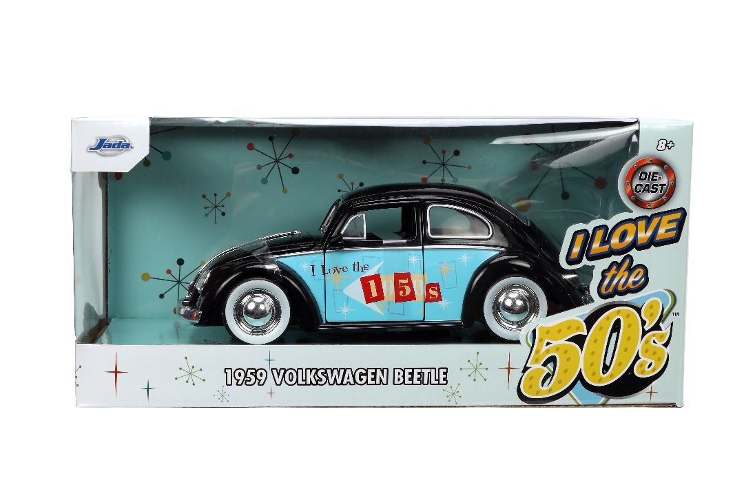 Jada 1/24 "I Love The" 1950's - 1959 VW Beetle - Click Image to Close