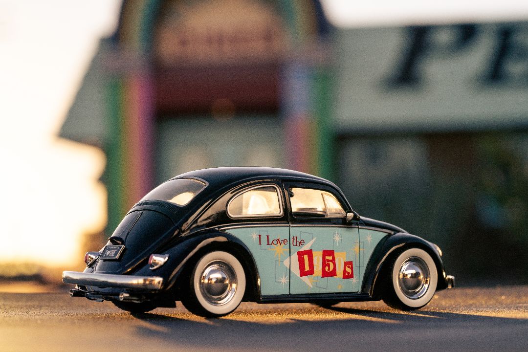 Jada 1/24 "I Love The" 1950's - 1959 VW Beetle - Click Image to Close