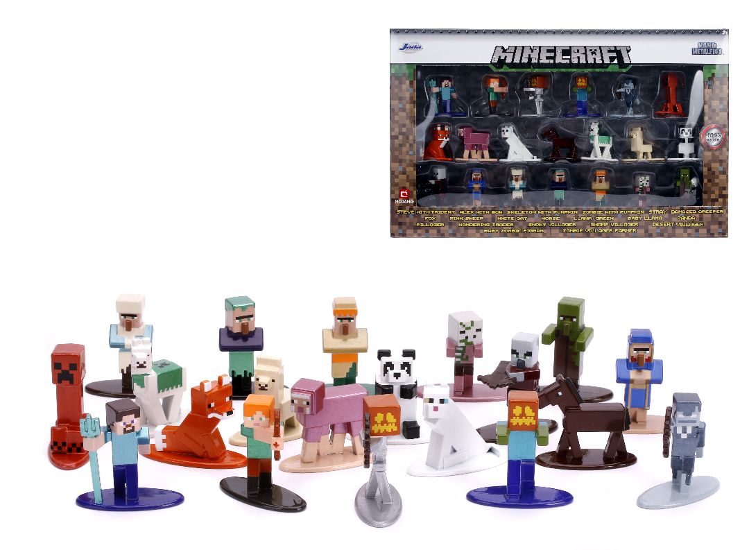 Jada 1.65" Nano Metalfigs Minecraft : 20-Pack W3