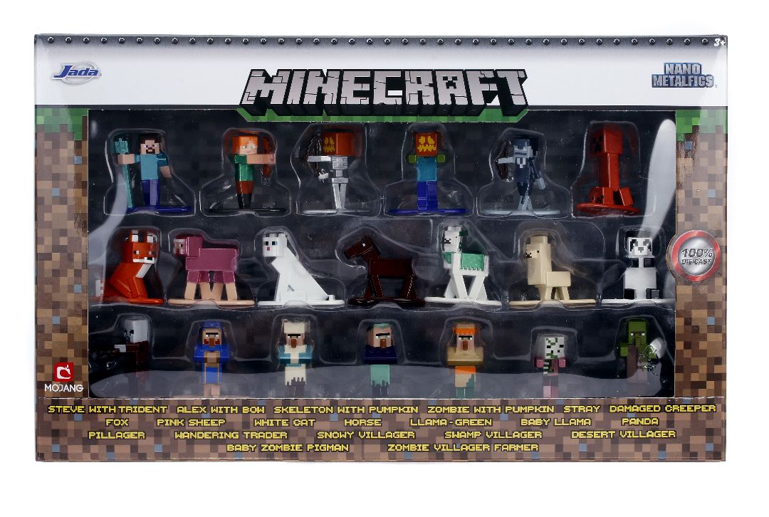 Jada 1.65" Nano Metalfigs Minecraft : 20-Pack W3