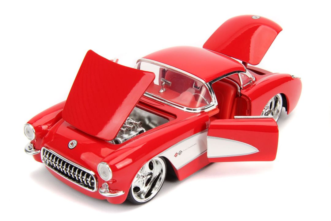 Jada 1/24 "BIGTIME Muscle" 1957 Chevy Corvette - Glossy Red