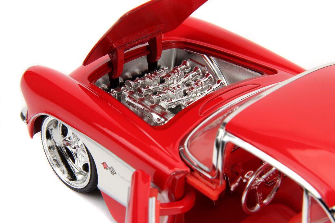 Jada 1/24 "BIGTIME Muscle" 1957 Chevy Corvette - Glossy Red