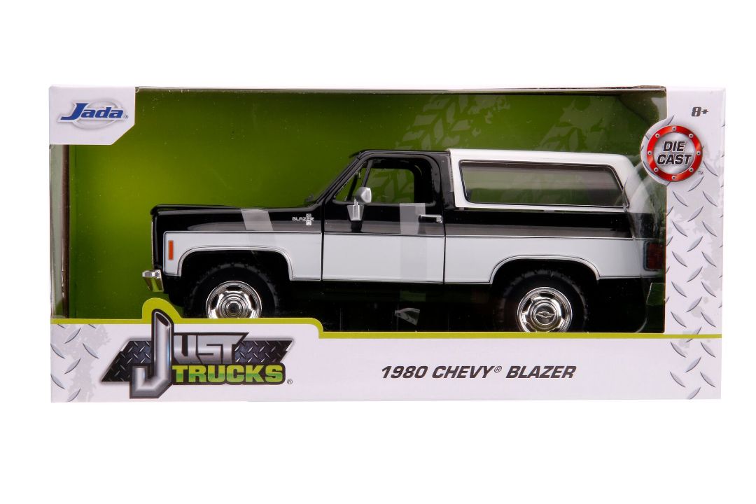 Jada 1/24 "Just Trucks" 1980 Chevy K5 Blazer Stock Glossy Black - Click Image to Close