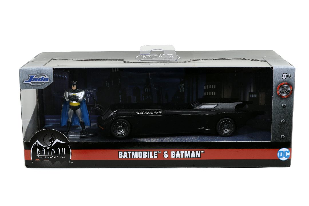 Jada 1/32 "Hollywood Rides" Animated Series Batmobile w/Batman - Click Image to Close
