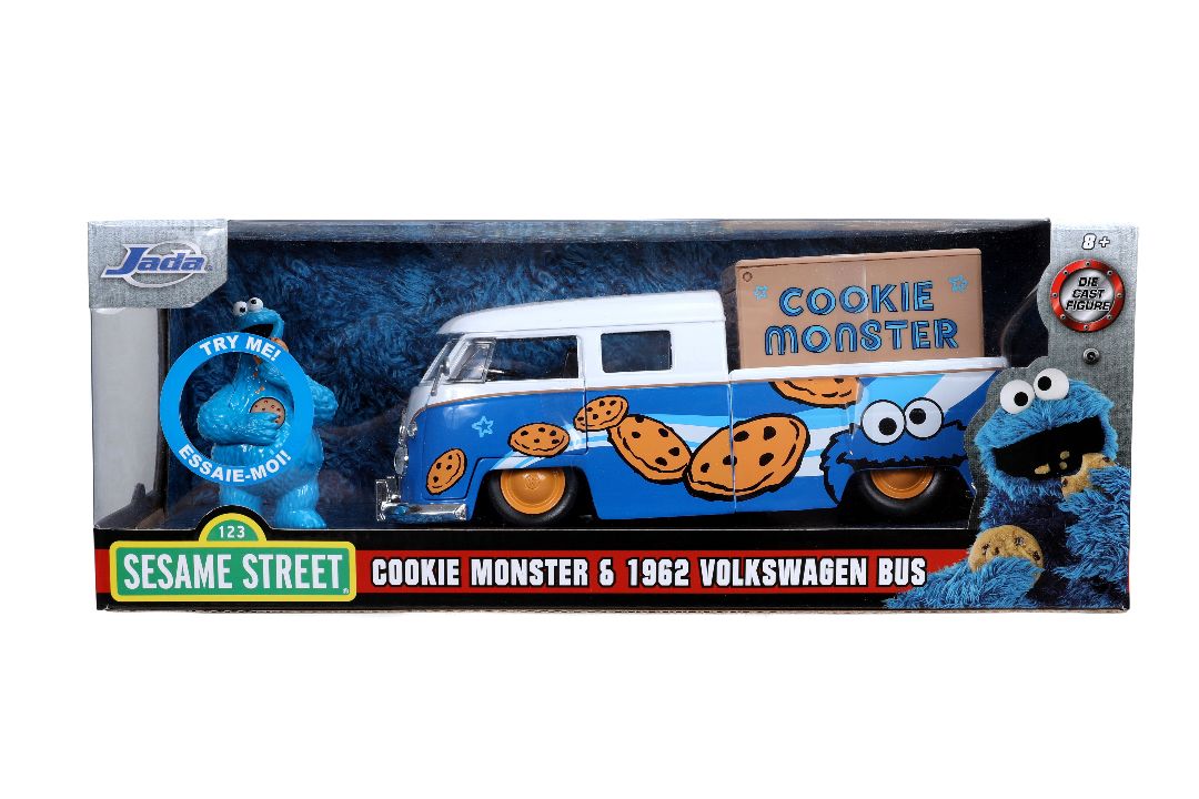 Jada 1/24 "Hollywood Rides" 1963 VW Bus & Cookie Monster