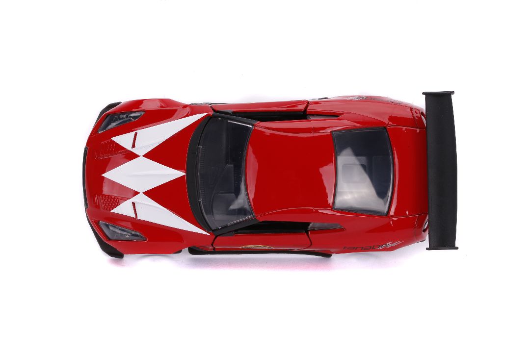 Jada 1/32 "Hollywood Rides" 2009 Nissan GT-R (Red Ranger Theme) - Click Image to Close