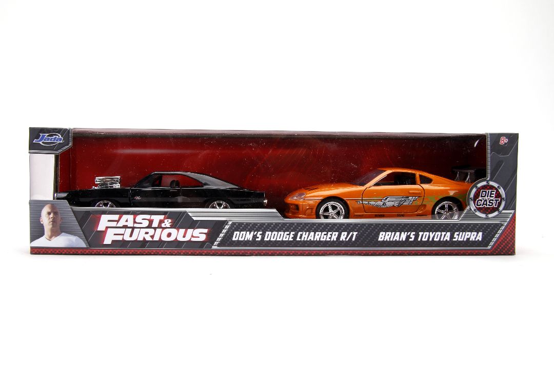 Jada 1/32 "Fast & Furious" Dom's Charger R/T / Brian's Supra - Click Image to Close