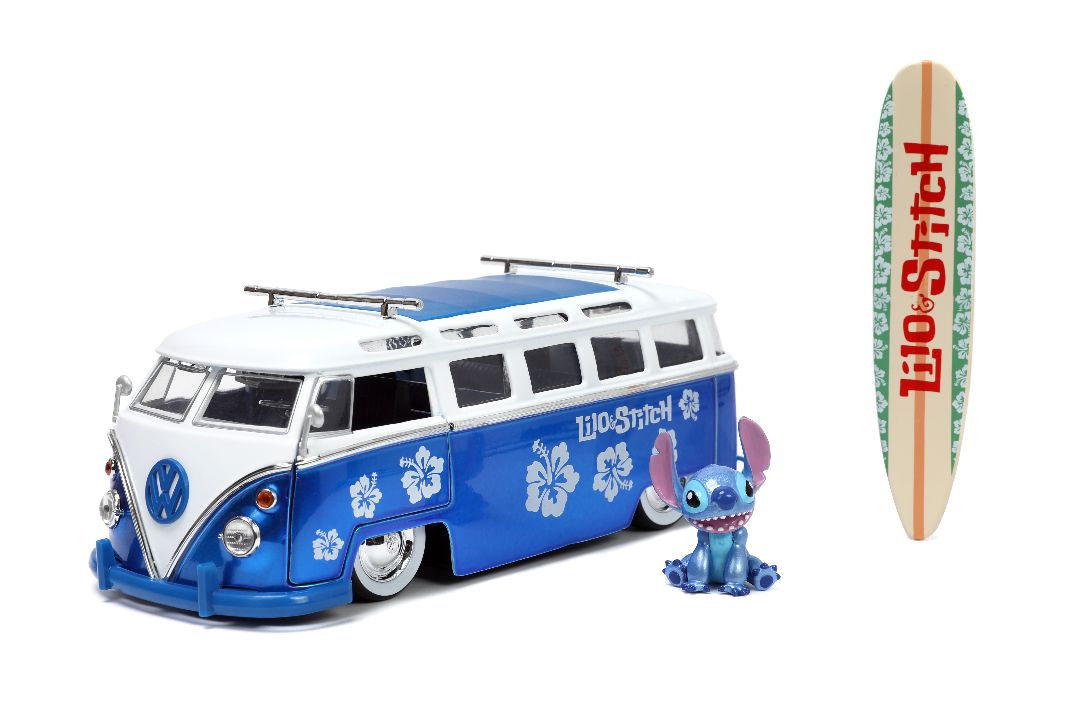 Jada 1/24 "Hollywood Rides" 1962 VW Bus w/Lilo & Stitch