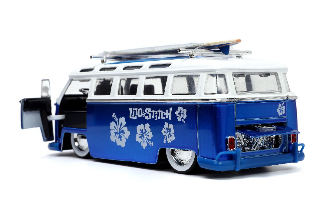 Jada 1/24 "Hollywood Rides" 1962 VW Bus w/Lilo & Stitch - Click Image to Close