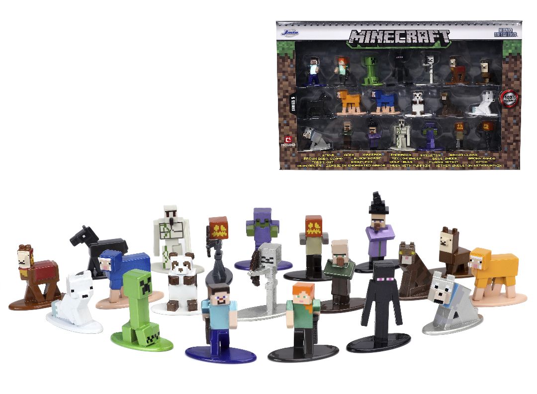 Jada 1.65" Nano Metalfigs Minecraft : 20-Pack W5 - Click Image to Close