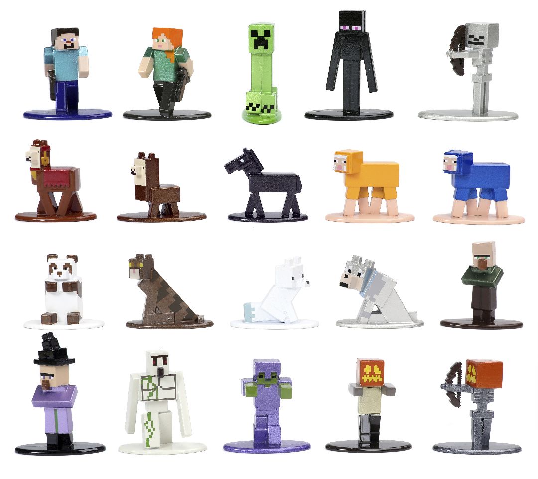 Jada 1.65" Nano Metalfigs Minecraft : 20-Pack W5 - Click Image to Close