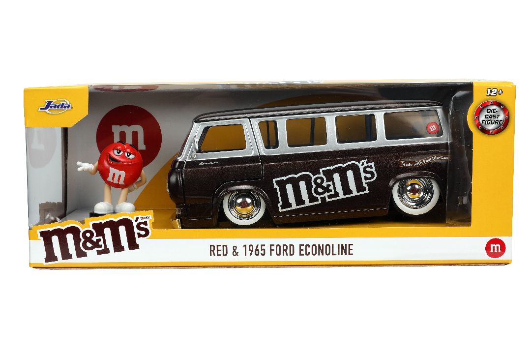 Jada 1/24 1965 Ford Econoline Van with Red M&M's - Click Image to Close