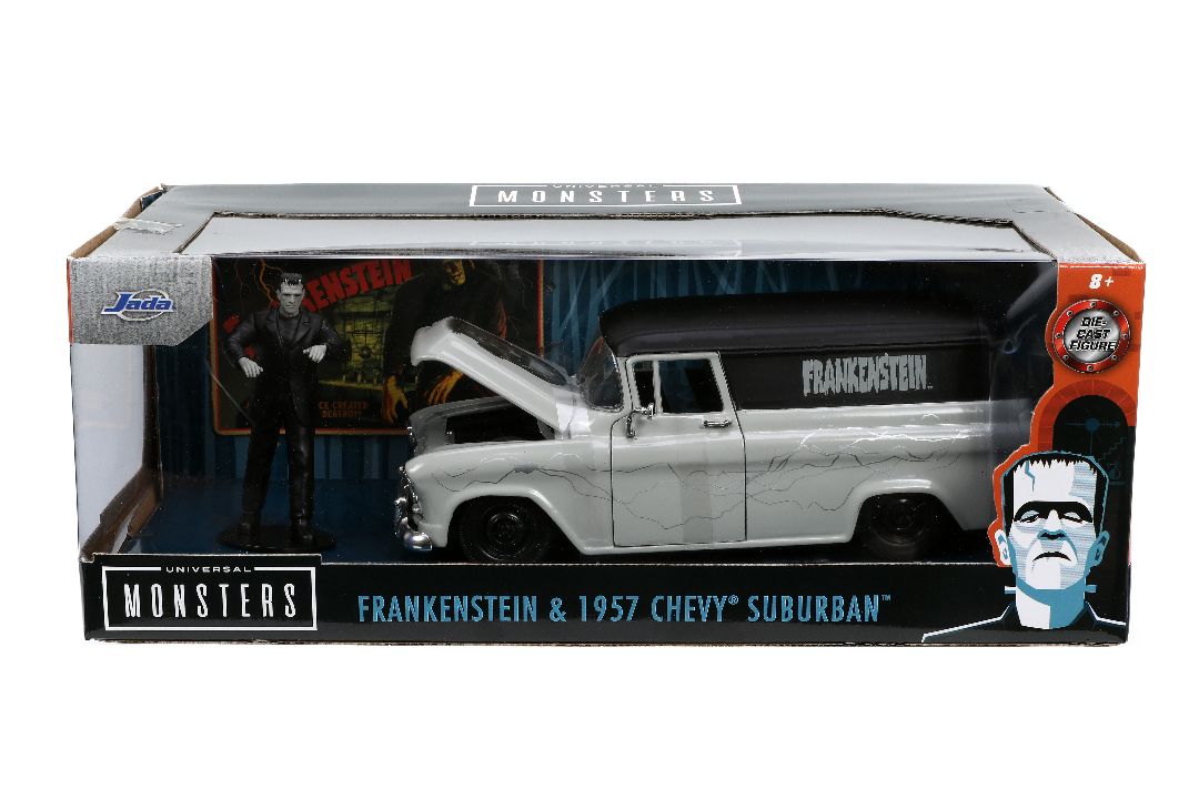 Jada 1/24 "Hollywood Rides" Frankenstein 1957 Chevy Sububan - Click Image to Close