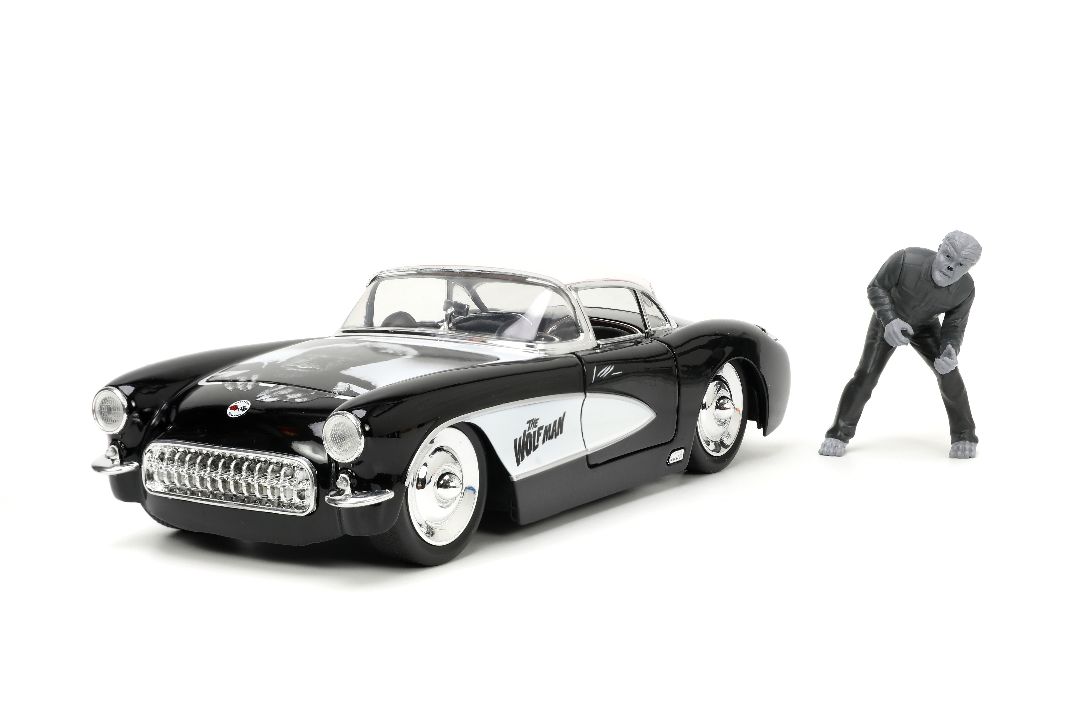 Jada 1/24 "Hollywood Rides" 1957 Corvette with The Wolfman