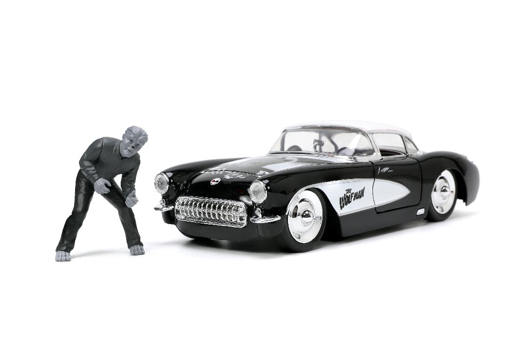 Jada 1/24 "Hollywood Rides" 1957 Corvette with The Wolfman