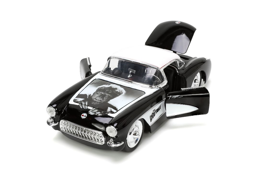 Jada 1/24 "Hollywood Rides" 1957 Corvette with The Wolfman