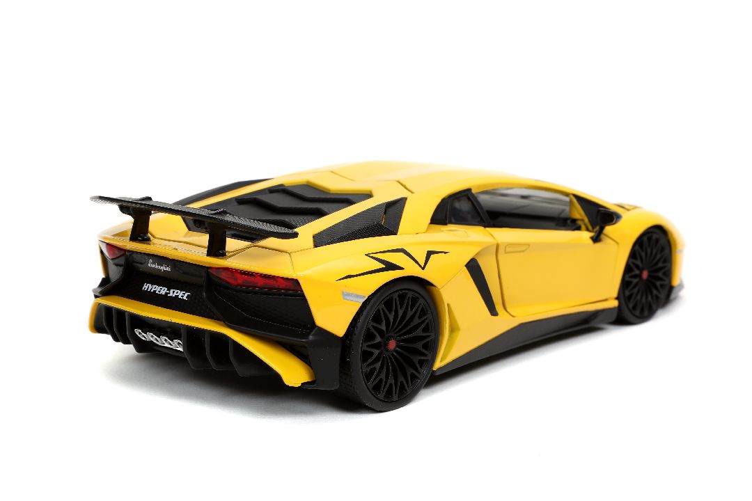 Jada 1/24 "Hyper-Spec" Lamborghini Aventador SV - Yellow - Click Image to Close