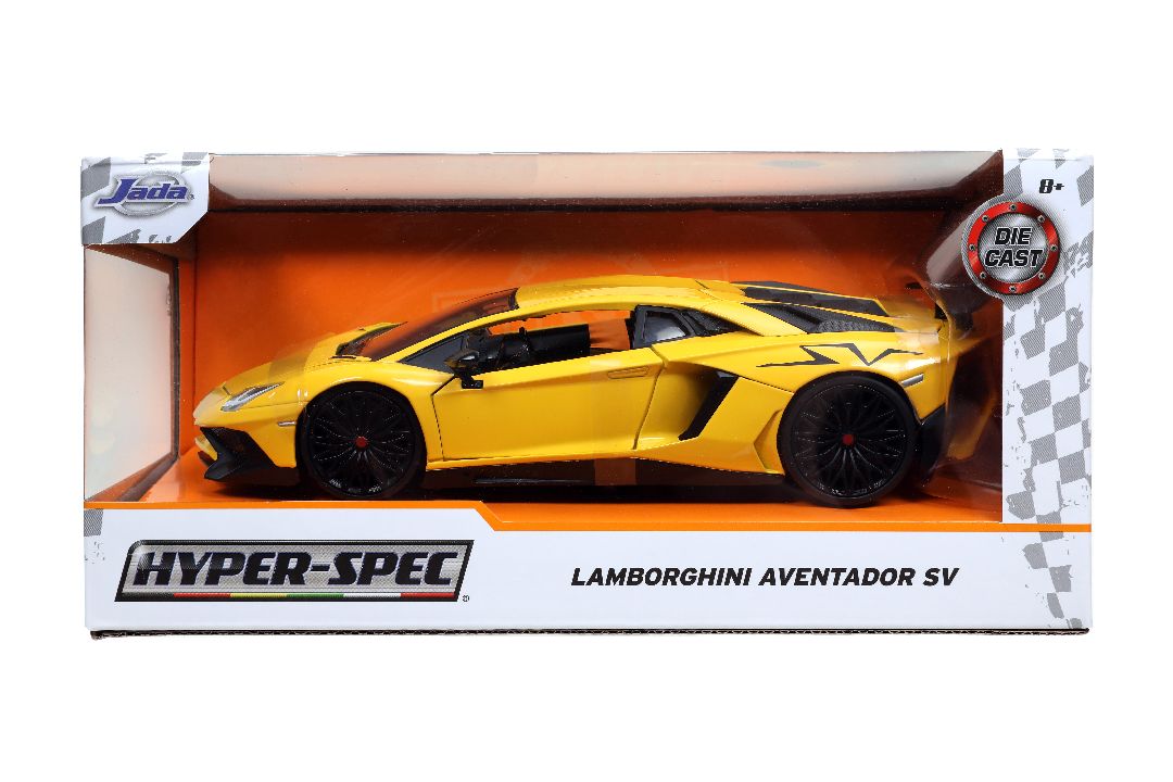 Jada 1/24 "Hyper-Spec" Lamborghini Aventador SV - Yellow - Click Image to Close