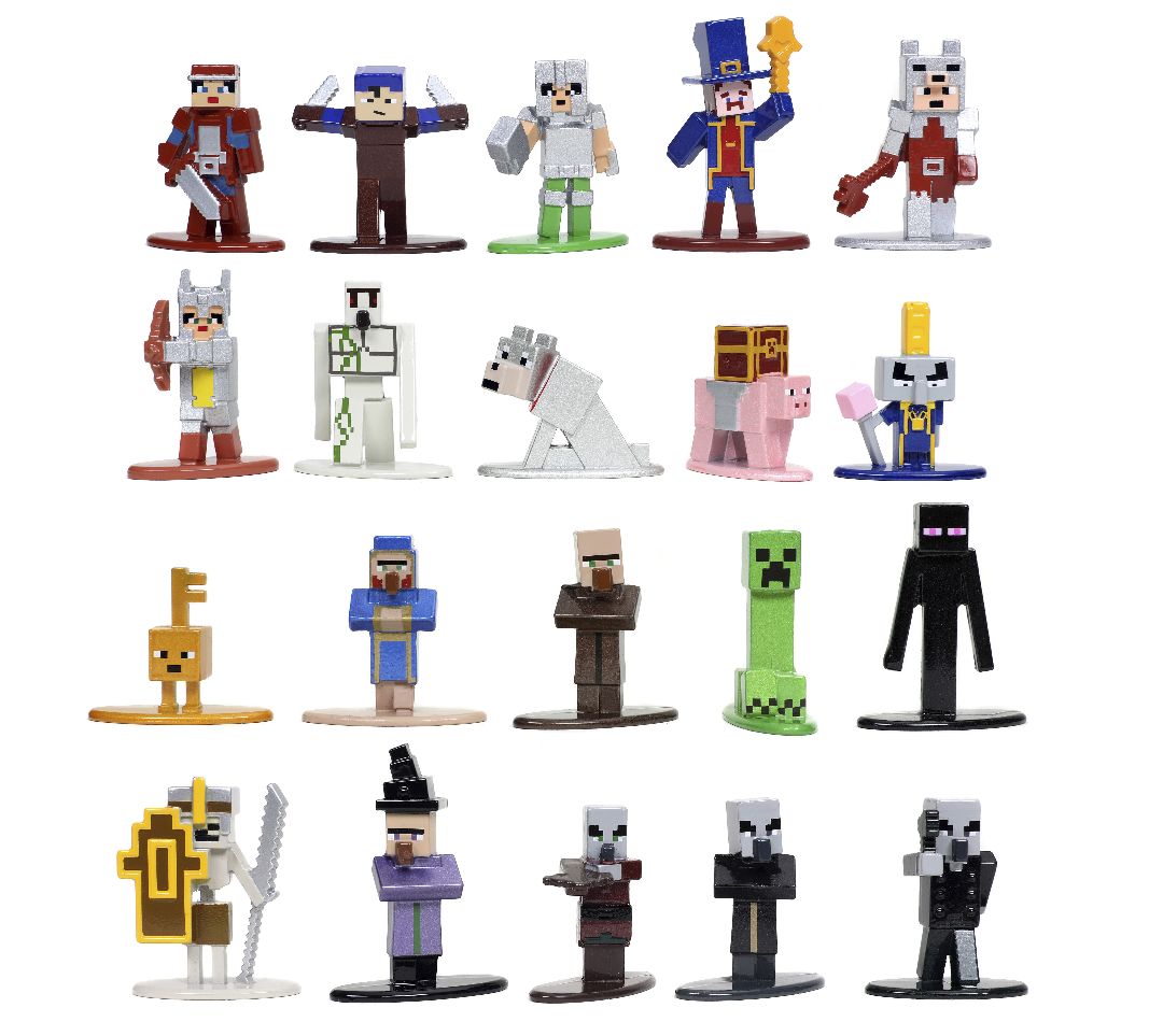 Jada 1.65" Nano Metalfigs Minecraft : 20-Pack W4