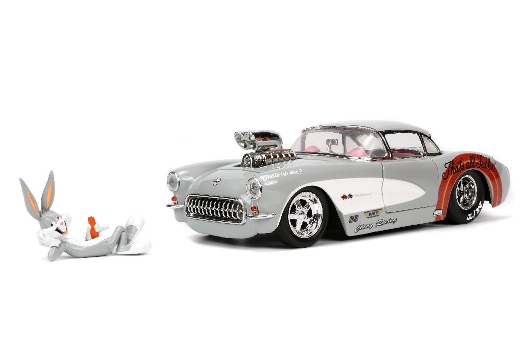 Jada 1/24 "Hollywood Rides" 1957 Corvette w/Bugs Bunny - Click Image to Close